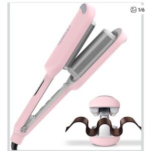 ROVY Wave Curling Iron Pink Hair Crimper